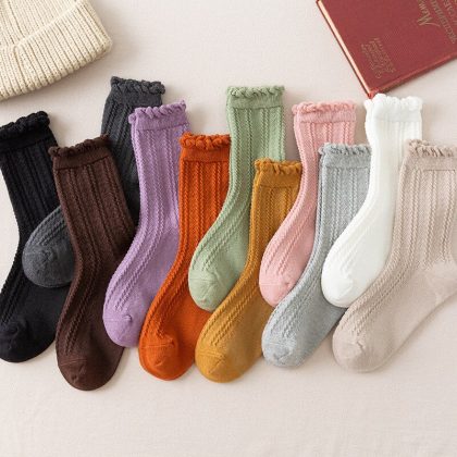 Frilly Ruffle Socks Japanese Style Socks 5Pairs